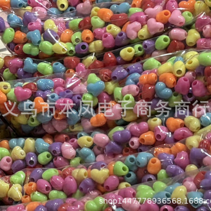 solid color color beads diy bracelet string loose beads material children beaded handmade keychain jewelry accessories