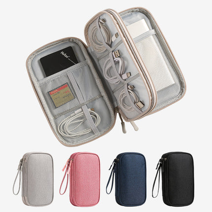Large Data Cable Bag Storage Waterproof Multifunctional Headphone Power Cable Storage Bag Portable Three-Layer Storage Bag