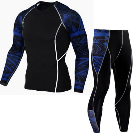 Men's Sportswear Sweat-Wicking Running Marathon Tight-Fitting Suit Quick-Drying High-Elastic Two, Three, or Four-Piece Set Wholesale Trade