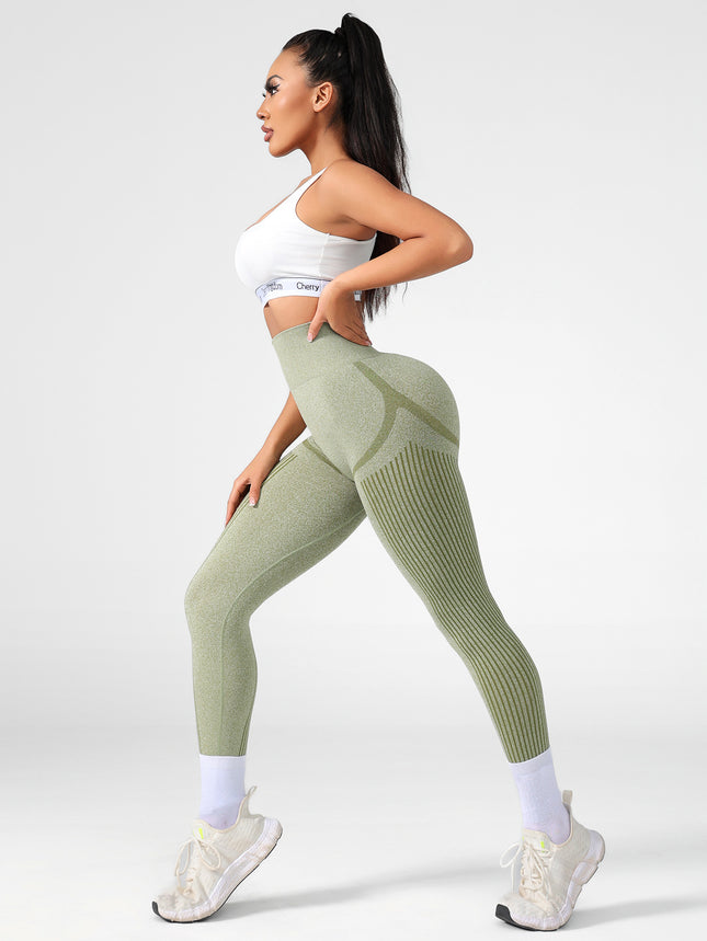 New Cross-border Sports Tights Seamless Women's Sports Yoga Hip Lifting Leggings Outer Wear High Waist Slimming Yoga Pants