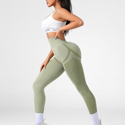 New Cross-border Sports Tights Seamless Women's Sports Yoga Hip Lifting Leggings Outer Wear High Waist Slimming Yoga Pants