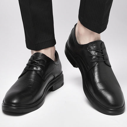 Summer Genuine Leather Hollow-out Leather Shoes High-end Gentleman Middle-aged Youth Office Business Breathable Dress Leather Shoes