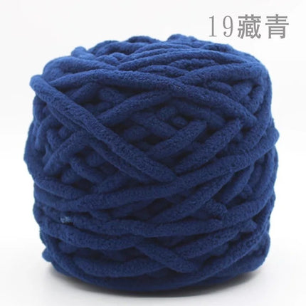 Factory wholesale 100g thick ice strip wool single-strand woven wool ball hook crochet slippers thread self-woven wool ball