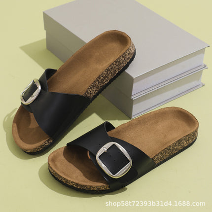 New Style Flip-Flops for Women 2025 New Beach Open-Toe Flat Sandals for Women Non-Slip Women's Large Size Women's Sandals