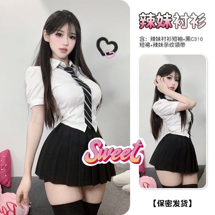 Pure Lust Style Sexy 2024 New Design Niche Slimming Look Pure Lust Style Waist Sexy White Shirt
