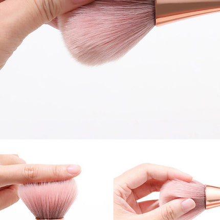 Rose Gold Powder Blush Brush Professional Make Up Brush Large Cosmetic Face Cont Cosmetic Face Cont brocha colorete Make Up Tool