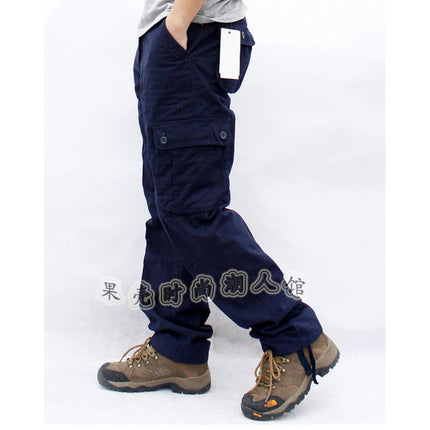 Strong Wear-Resistant Casual Caution Pants Straight Pants Work Pants Labor Protection Uniform Loose Plus Size Cotton Work Wear