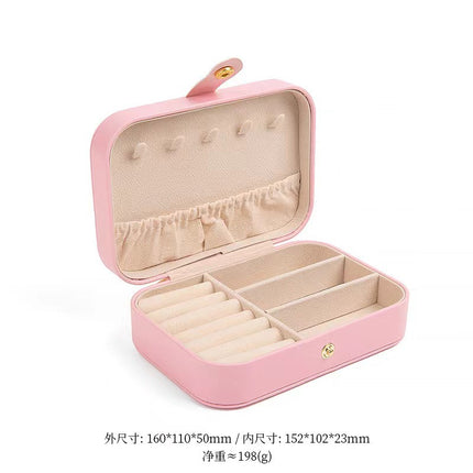 Source Manufacturer Pu Jewelry Box, Jewelry Storage Box, Jewelry Bracelet Necklace Jewelry with Printed Logo, Ready Stock Zipper