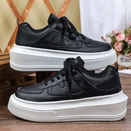 Korean-style Trendy New Thick-soled Fashionable Board Shoes Lace-up Casual sneaker Soft-soled Comfortable Outdoor Couple's Trendy Shoes