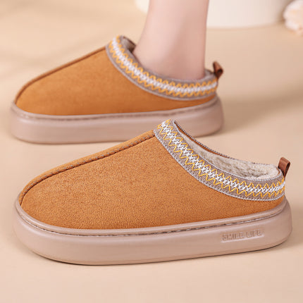 Winter Women's Home Cotton Shoes with Extra Fleece and Thickened Large Size Cotton Slippers That Can Be Worn Outside, Cross-Border Wholesale, Cold-Proof and Warm Cotton Shoes