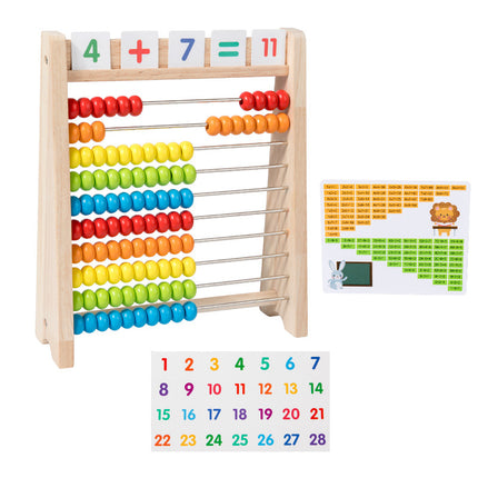 Calculation Rack Montessori Mathematics Addition and Subtraction Number Artifact Arithmetic Abacus Disc Teaching Aware Children Arithmetic Enlightenment Counting