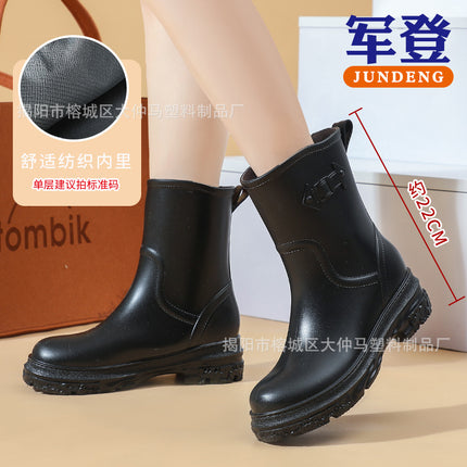Rain Boots for Women, Adult Fashion, Versatile Short-Tube Water Shoes, Thickeneded Wear-Resistant Overshoes, Kitchen Work Non-Slip Waterproof Boots, Rain Boots