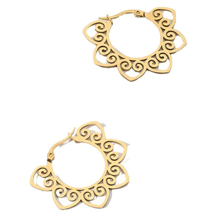 European and American Export Earrings, Stainless Steel Jewelry, High-End, Non-Fading, Exquisite and Exaggerated Earrings for Women, Versatile Titanium Steel Earrings