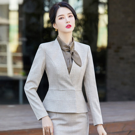 Jewelry store overalls women's high-end spring, autumn and winter slim temperament beauty salon front desk reception manager Professional Suit