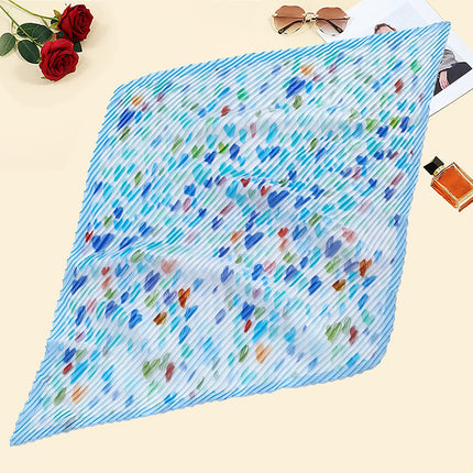 New wrinkled small square scarf female Korean imitation silk printed wrinkled small scarf Joker scarf decorative scarf wholesale