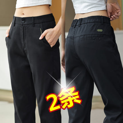2024 Autumn and Winter Thickened Men's Casual Pants New Style Warm Explosions Straight Slim-fit Business High-end All-match Pants for Men