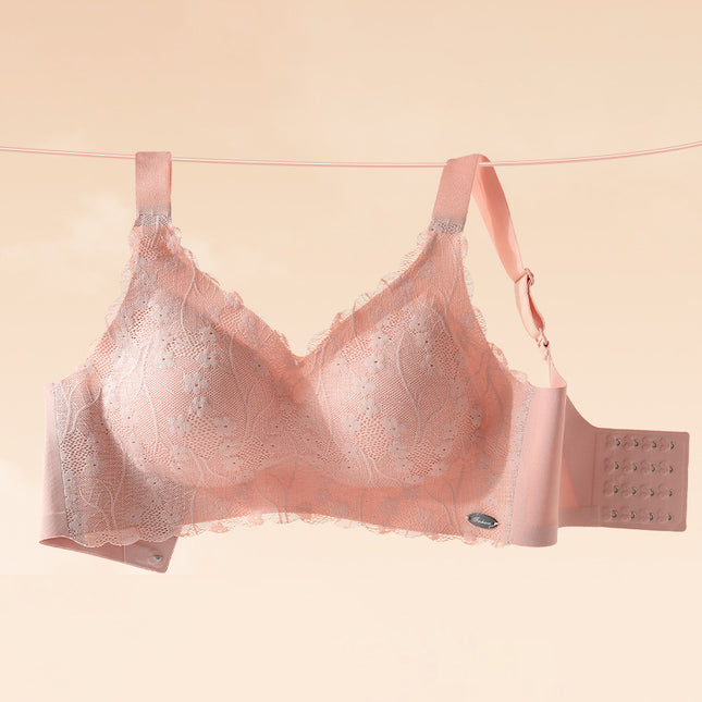 Bra underwear for women, big chest, small breast, anti-sagging full cup, thin corset, adjustable plus size seamless