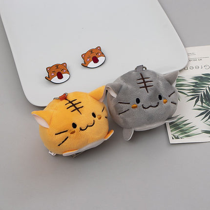 Plush doll cartoon brooch 2021 New Fashion casual couple clothes bag pendant Japanese Tiger chain