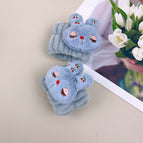 Gray wrist strap/2 gray rabbits