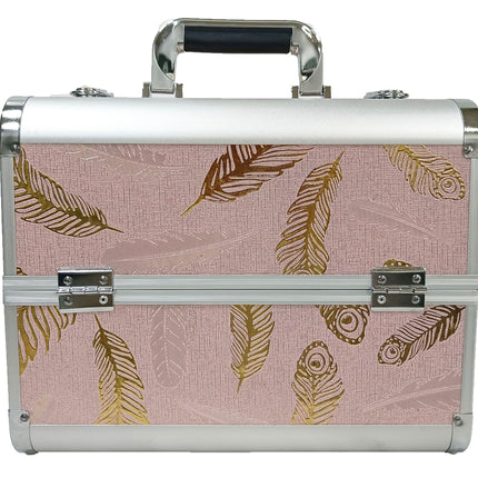 Manufacturer's Ready-Made Wholesale and Retail Professional Makeup Box, Beauty and Manicure Box, Double-Layer Large-Capacity Portable Makeup Box
