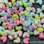 Mixed color random ab plating / 13#5*12mm peach hearts, about 1700 pieces/catties