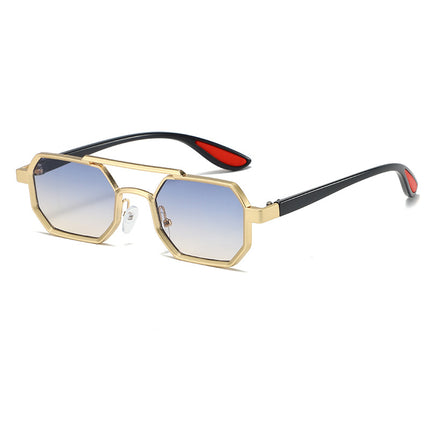 Double Beam Fashion Metal Sunglasses Retro Cross-border Trendy Glasses Internet Popular Sunglasses for Men and Women sunglasses