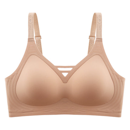 Traceless Comfortable Lightweight Underwear Women's Soft Support Push-up Pull-up Anti-sagging Fixed Cup Bra
