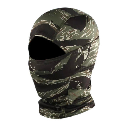 Outdoor Tactical Fisherman Hat Camo Penny Hat Summer Mountaineering Training Sunshade Round Edge Hat Mask Two-piece Set