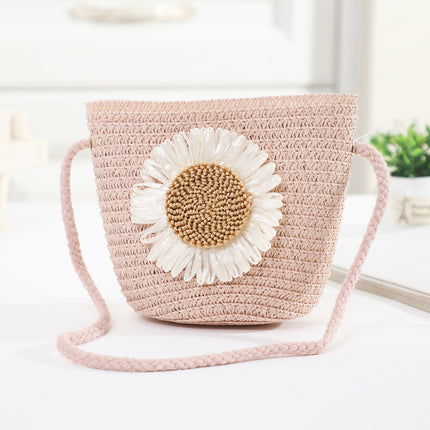 Cross-border New Children's Bag Spring and Summer New Children's Crossbody Bag Handmade Straw Satchel Travel Mini Coin Purse