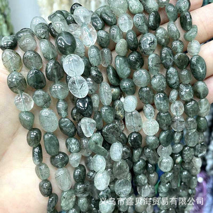 8-10mm natural stone loose beads amethyst agate straight hole gravel diy jewelry accessories amorphous beads