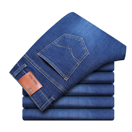 Summer Thin Jeans Men's Loose Straight Middle-aged Spring Middle-aged Men's Clothing Dad's Clothing Men's Casual Pants