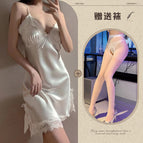 White [excluding breast pads] + white crotchless socks / One size fits all