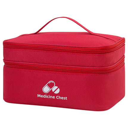 Outdoor First Aid Kit Large Capacity Household Medicine Box Double Layer Classification Storage Medicine Sorting Bag Travel Portable Medicine Bag