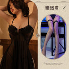 Black + black fishnet stockings / One size fits all