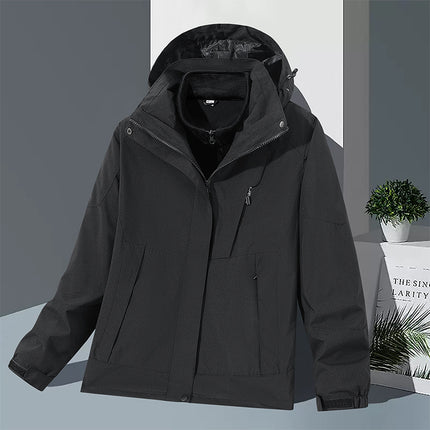 Explosive Loose All-match Mink Velvet Couple Outdoor Sports Charge Clothes Men's and Women's Charge Clothes Three-in-One Jacket