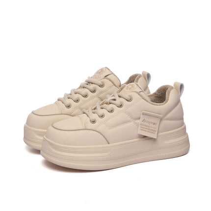 (Out-Of-Stock Items Not Restocked) Popular White Sneakers for Autumn, Versatile Thick-Soled Height-Increasing Sneakers, Sports Casual Autumn Women's Shoes