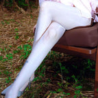White [high quality glossy socks] / Simple bag [fat mm large size * closed]