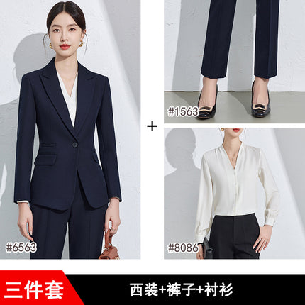 Business Suit suit Women's Spring and Autumn High-end Interview Formations High-end Sense Tooling Temperament Work Clothes Suit Jacket