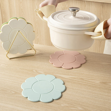 New in stock Hollow Silicone Heat Insulation Mat Placemat Dining Table Mat Pot Mat Cup Mat Anti-scalding High Temperature Resistant Household Plate Mat