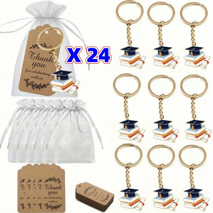 Cross-Border Fashion New Doctor's Hat Graduation Season Keychain Hanging Set Decoration Creative Alloy Oil Dripping Graduation Gift