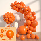 Orange balloon suit 100PCS (send glue point ribbon balloon chain)