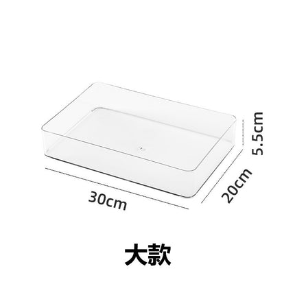 Desktop drawer transparent sundries cosmetics stationery pen note hand account tableware storage box mirror cabinet organizing box