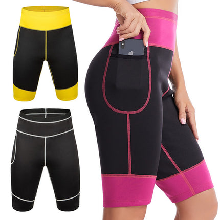 High-Waisted Tummy Control Sweat Fitness Pants for Amazon, Cross-Border Leg Shaping, Butt Lifting, Fitness Waist Trainer, Yoga Shapewear Pants