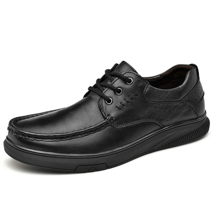 Loafers Men's 2025 New Slip-on Leather Casual Leather Shoes Men's Soft Sole Non-slip Wear-resistant Middle-aged and Elderly Dad's Shoes