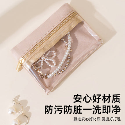 Mini Jewelry Storage Bag, Earrings, Rings, Bracelets, Jewelry Storage and Organization, Transparent Travel Jewelry Coin Zipper Bag