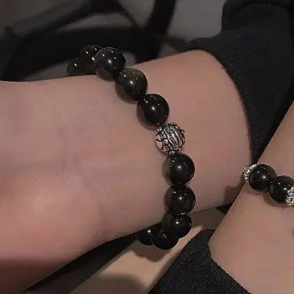 Bracelet Jewelry Cat's Eye Stone Crystal Butterfly Women's Bracelet Imitation Gray Moonlight Versatile Stylish Trendy Student Gift Starry