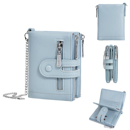 Baellerry New Cross-Border Women's Wallet Double Zipper Fashion 70% off Short Multi-Card Slot Wallet Card Holder for Women