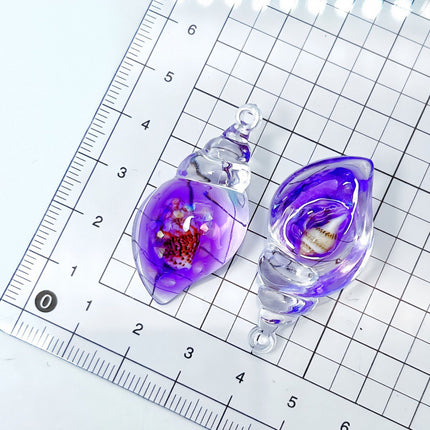 Colorful Luminous Conch DIY Cream Glue Mobile Phone Chain Bag Earrings Pendant Acrylic Jewelry Accessories