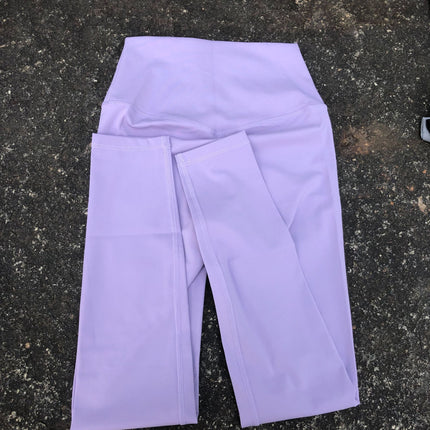 Solid Color 3.0 Double-Sided Brushed Women's High-Waisted Yoga Nine-Point Pants Peach Hip-Lifting Tummy-Tightening Elastic Running Fitness Pants