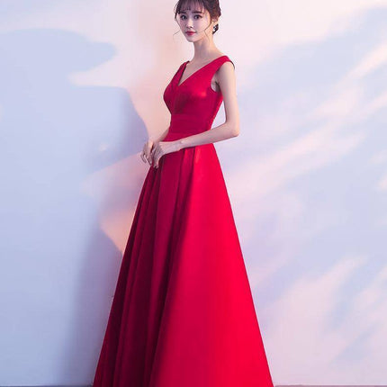 Red Bridal Toast Dress 2025 Summer Thank You Banquet Wine Evening Dress Female Wedding Slim Noble Long Style Female